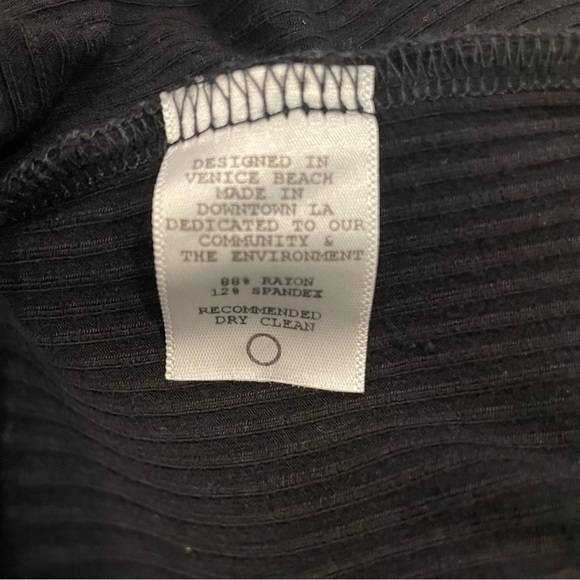 Flynn Skye Black Ribbed Knit Midi Dress Size Small - Picture 9 of 9